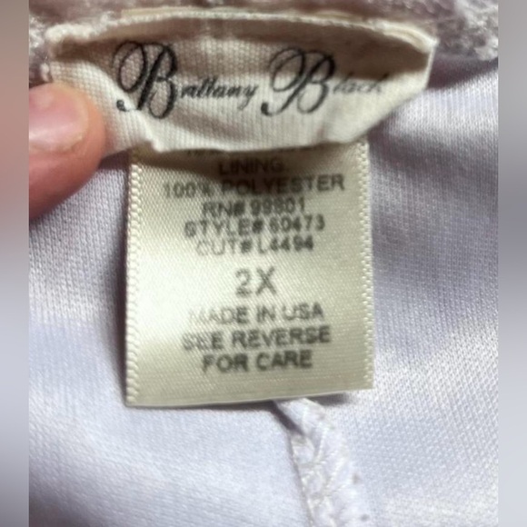 Brittany Black Floral Lace Sleeveless Top • Elegant Dressy Tank • Plus Size 2X - Picture 2 of 6